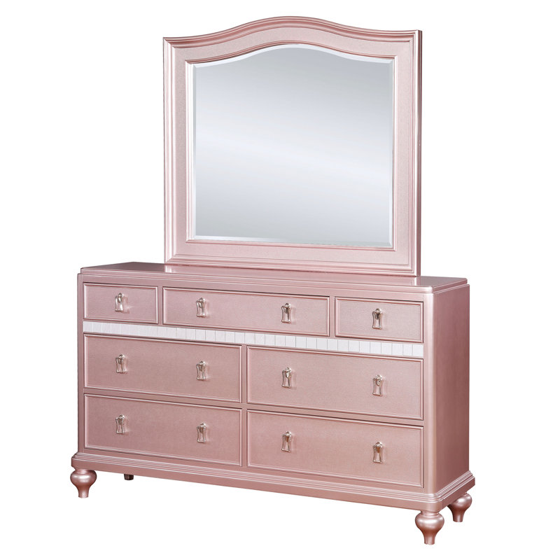 Commode 6 tiroirs avec miroir Annistyn