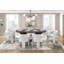 Mobilier de salle à manger de luxe à finition ébène de style contemporain avec surface en grain de bois texturé 1 pièce-133228605