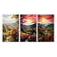 «Vineyard Twilight Bliss», 3 pièces sur toile-1885778682-1885778684