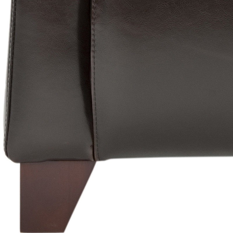 Fauteuil demi-tonneau en cuir Apollo, Brun