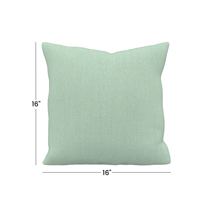 Coussin décoratif intérieur / extérieur Gabi, Carré 16 po, Toile spa Sunbrella®