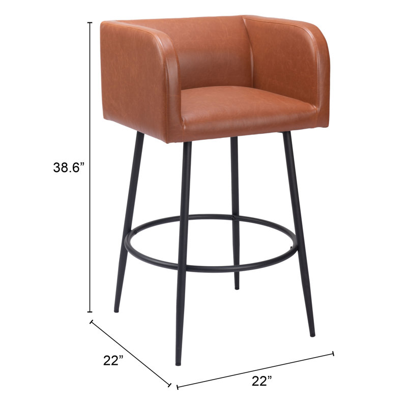 Tabouret Horbat, Brun, Siège d'une hauteur de 30,9 po
