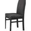 Chaise de salle à manger rembourrée rectangulaire en lin gris anthracite et gris anthracite de 16,5 po x l 21,5 po x P 37 po
