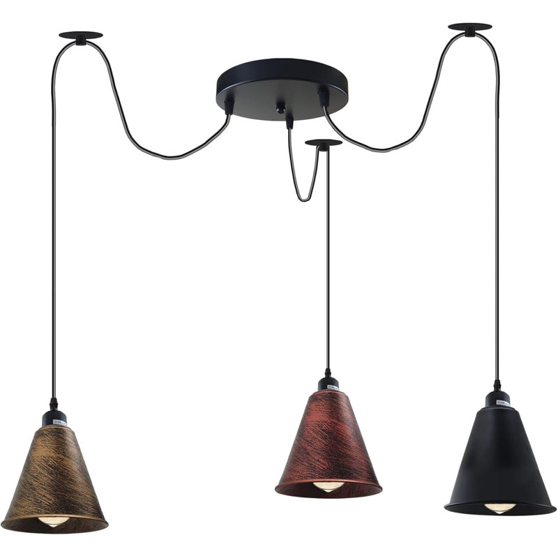 3 - Light Mixed Cone Pendant, Yes