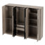 Rangement pour garde-robe en bois 6 portes pour la chambre à coucher, avec 2 tiroirs à l'intérieur