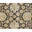Tapis noir et doré de haute qualité noué à la main