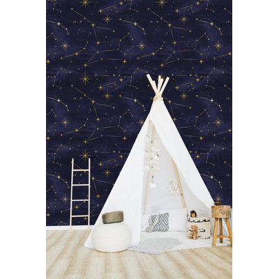 Murale à peindre étoiles sur fond