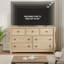 Commode pour chambre à coucher, commode à tiroirs de 47,2 po de largeur avec rangement autoportant, commode de rangement en bois pour le salon, la chambre à coucher, le vestibule-1276971373
