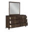 Ensemble de chambre avec grand lit 4 pièces de style moderne avec tête de lit à DEL, haut-parleurs Bluetooth et ports USB - Noyer-687869680