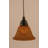 Cord Hung Mini Pendant Shown In Black Copper Finish With 10" Amber Crystal Glass-32464170-32464180-32464196