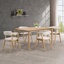 Ensemble de salle à manger 5 pièces en bois massif avec dossier courbé Oslo Grace Oslo-1952888780-1947065023