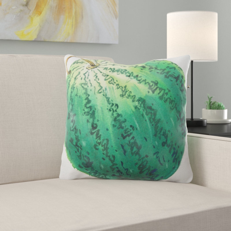 Coussin de pastèque Chenai, Microsuède, Intérieur