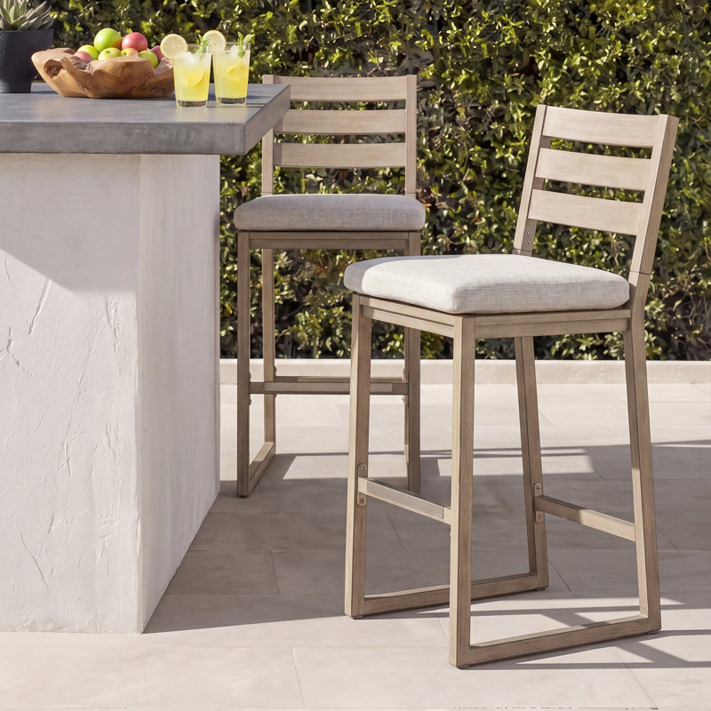 Chaises hautes pour bar avec coussins Winston