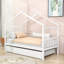 Lit en bois en forme de maison avec lit gigogne escamotable et tête de lit-2100750091-2100750093