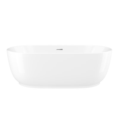 67" X 31.5" Freestanding Soaking Acrylic Bathtub