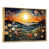 Toile avec cadre flottant or