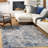 Aderyn Abstract Blue/Gray Area Rug-1363486843