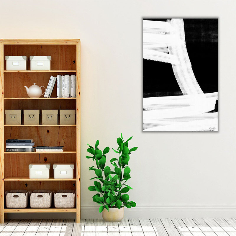 «Broken 2 Black and White», reproduction d'art sur toile, H 24 po x l 16 po