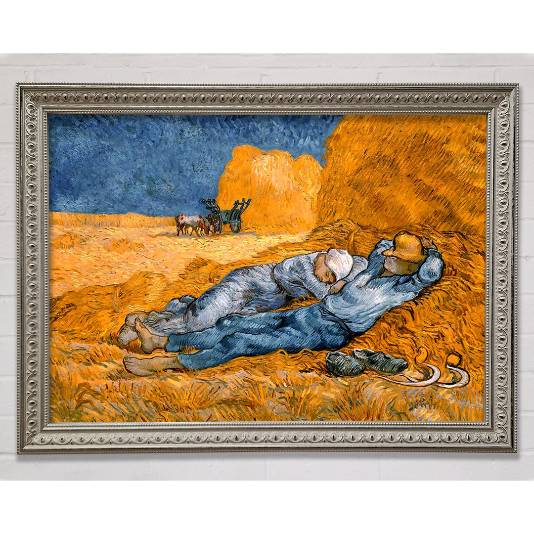 Ruhe vor der Arbeit von Vincent Van Gogh - Einzelbildrahmen Druck