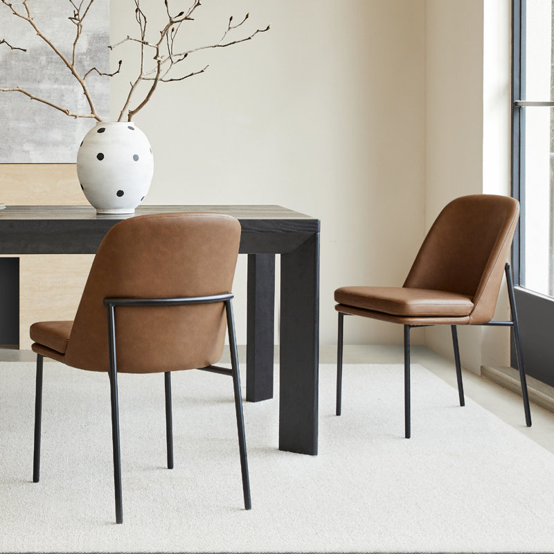 Angelick Dining Chair with Metal Frame, 2