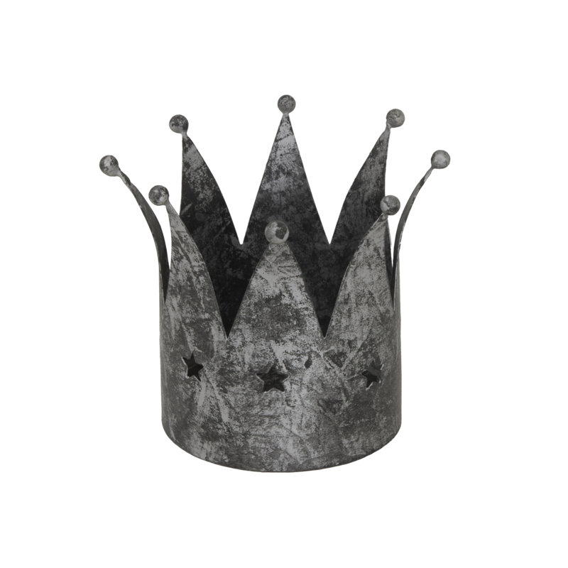 Andrian Metal Candle Accessories, Silver, 10cm H x 10cm W x 10cm D