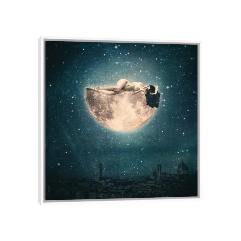 « Moon Reverie » par Paula belle Flores-impression d’art graphique, Pas de tapis, H 37 po x l 37 po x P 1,5 po