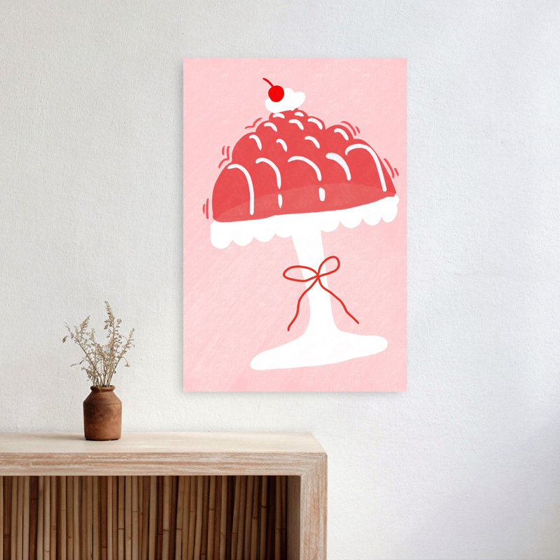 Art mural rétro cerise fantaisiste, 24" H x 16" W