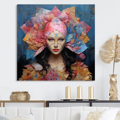Floral Butterfly Charm Woman Portrait I - Fashion Photography Wall Art
