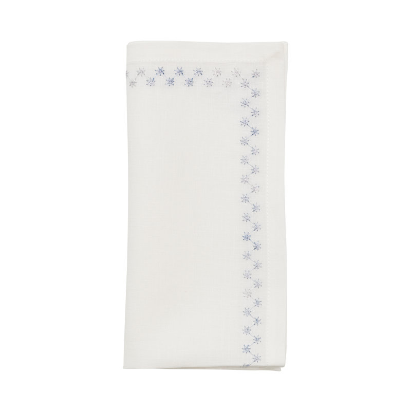 Starry Night Napkin, White/Blue