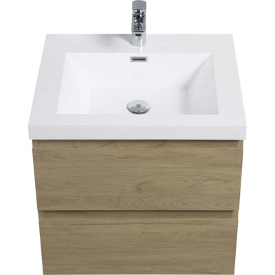 Meuble-lavabo mural avec lavabo