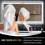 Miroir de salle de bain 72 po x 36 po à DEL avec éclairage à intensité variable et antibuée avec 3 modes de couleurs, fixation horizontale / verticale étanche IP44