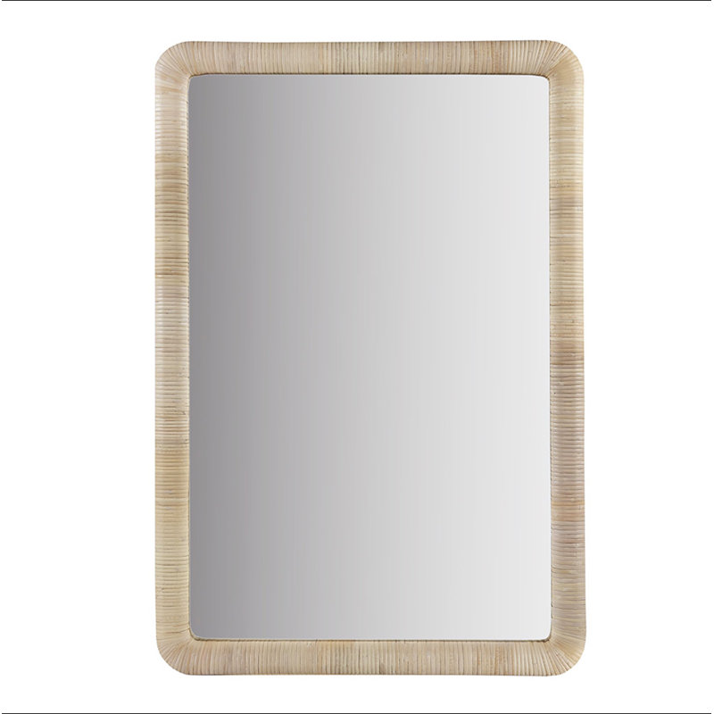 Miroir mural en rotin