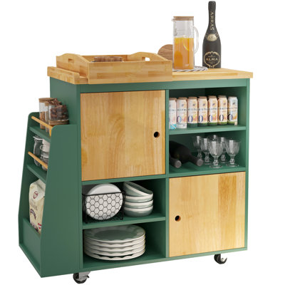 Kitchen Island Cart (Not Include Stools)