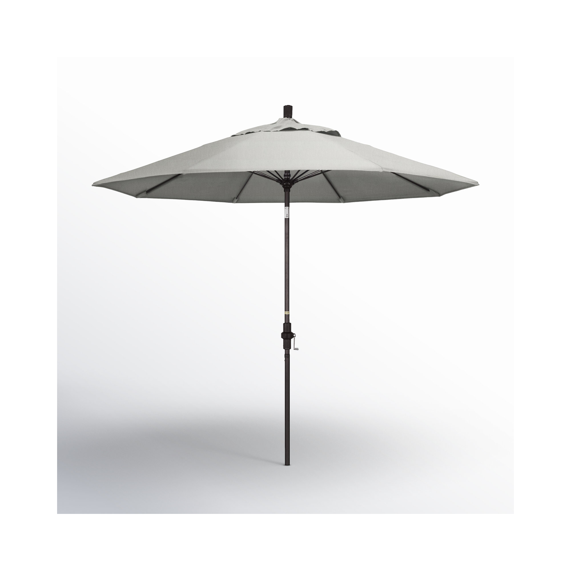 Roverta 9' Market Sunbrella® Umbrella, Canvas Granite Sunbrella® Canvas, Black