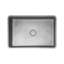 Lavabo de 19,16 pouces rectangulaire en béton gris au dessus du comptoir, température et finition unique pour la salle de bain