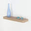 Floating Narrow Wall Shelf, Rounded Front Corners, Foiled Finish-67063348-67063345