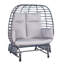 Balancelle pour 2 personnes avec structure et coussin à bascule