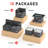 15-Piece Outdoor Modular PE Wicker Sectional Conversation Set with 43" Propane Fire Pit Table, 2 Side Tables & Cushions-330588003