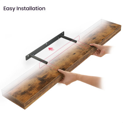 Miami Floating Shelves Set with Invisible Wall Mount Brackets