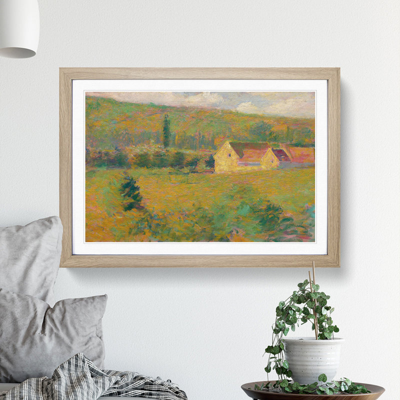 La Ferme De La Dime by Theodore Earl Butler - Picture Frame Painting, 36cm H x 48cm W x 2cm D, Oak Framed
