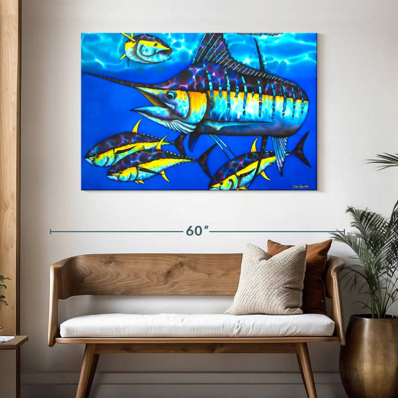 Brampt majestueux bleu, H 32 po x l 48 po
