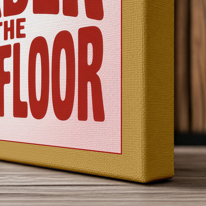 Murder on the Dancefloor Retro 1 Piece Wrapped Canvas Wall Art, 30x20 - 76.2 x 50.8 cm, Ochre Border