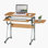 Bureau d'ordinateur avec tablette latérale et clavier Techni Mobile