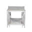 Belini End Table Stone & Stainless Steel