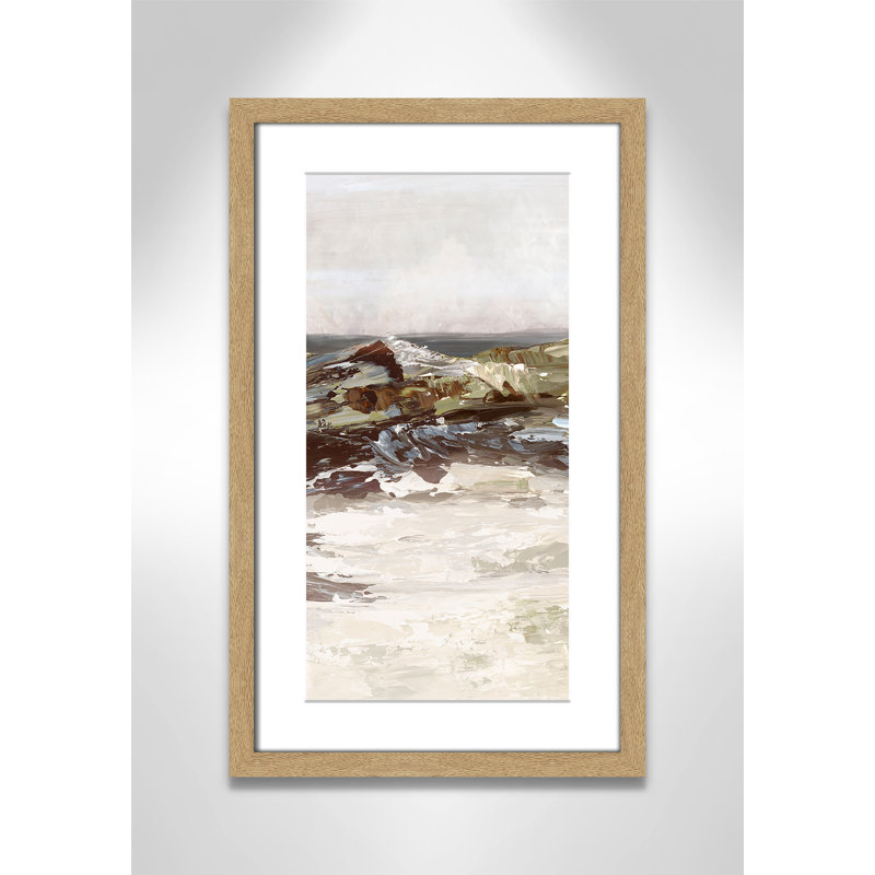 «Stoney Peak Print» par Casa Fine Arts, H 21 po x l 13 po x P 1,25 po, Reproduction encadrée avec passe-partout, Naturel