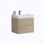 Meuble-lavabo mural 24 po en chêne naturel avec lavabo, grand meuble-lavabo mural flottant pour salle de bain moderne, lavabo une pièce blanc brillant sans bonde ni fauve-539789876-539789883-539789878