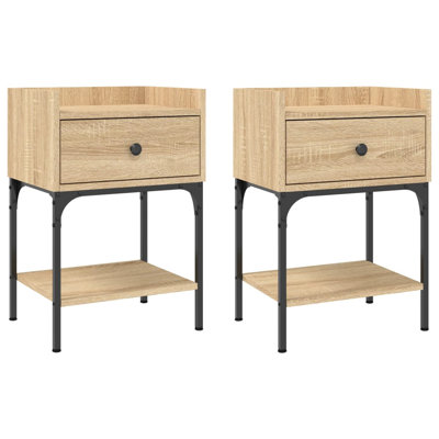 Shabari 40.5cm W Iron Bedside Table