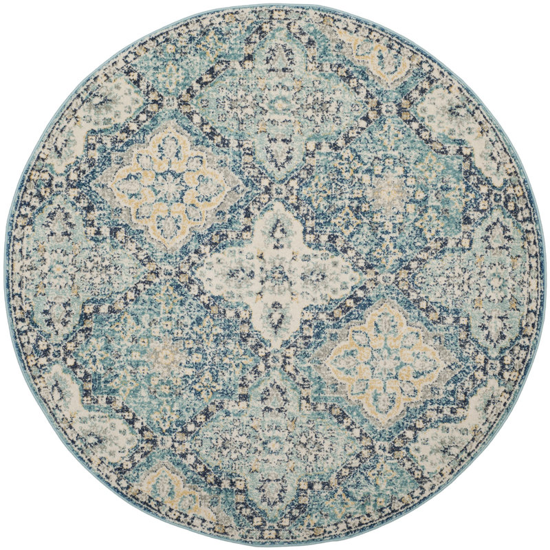 Osakis Performance Geometric Rug, Round 5'3"