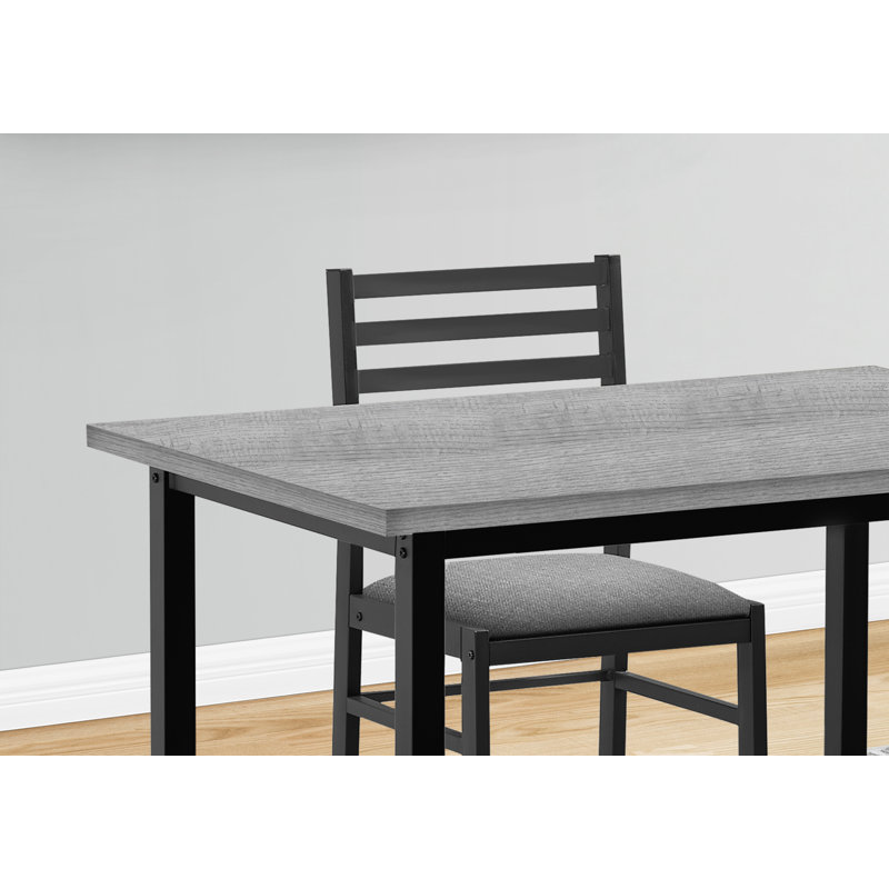 Ensemble repas pour 4 personnes Huell, gris, Noir, Noir