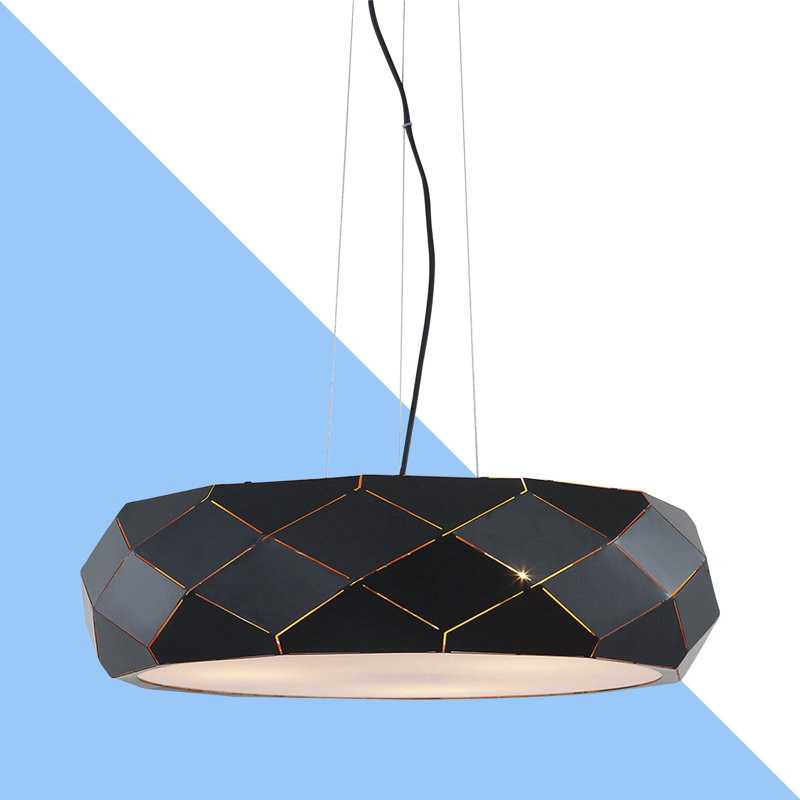 Meira 3 - Light Geometric Pendant, Black